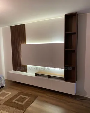 TV Wall Stand Floating + LED | Living Room Unit