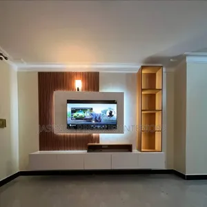 Wall Mounted TV Unit With LED Strip | Modern TV Stand