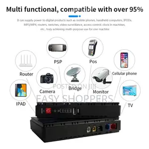 Multifunctional Mini DC UPS Portable Power Supply Power Bank 10400mAh