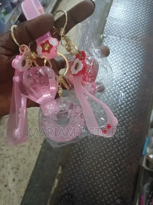 Keychain Accessories Feature Liquid-Filled, Transparent .