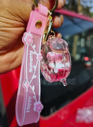 Keychain Accessories Feature Liquid-Filled, Transparent .