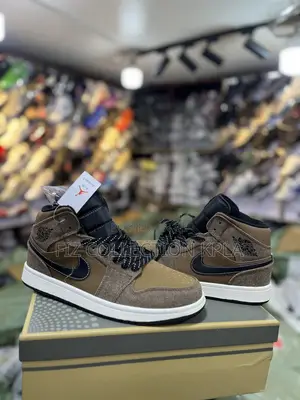 Nike Air Jordan 1 Mid SE “Dark Chocolate” Brown Suede Sneakers