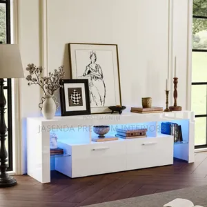 TV Stand Low Design With Storage | TV Table Free Install