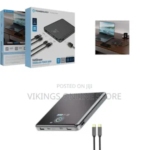 Powerology Volt Stream 20000mah Power Bank 100W With Smart Power