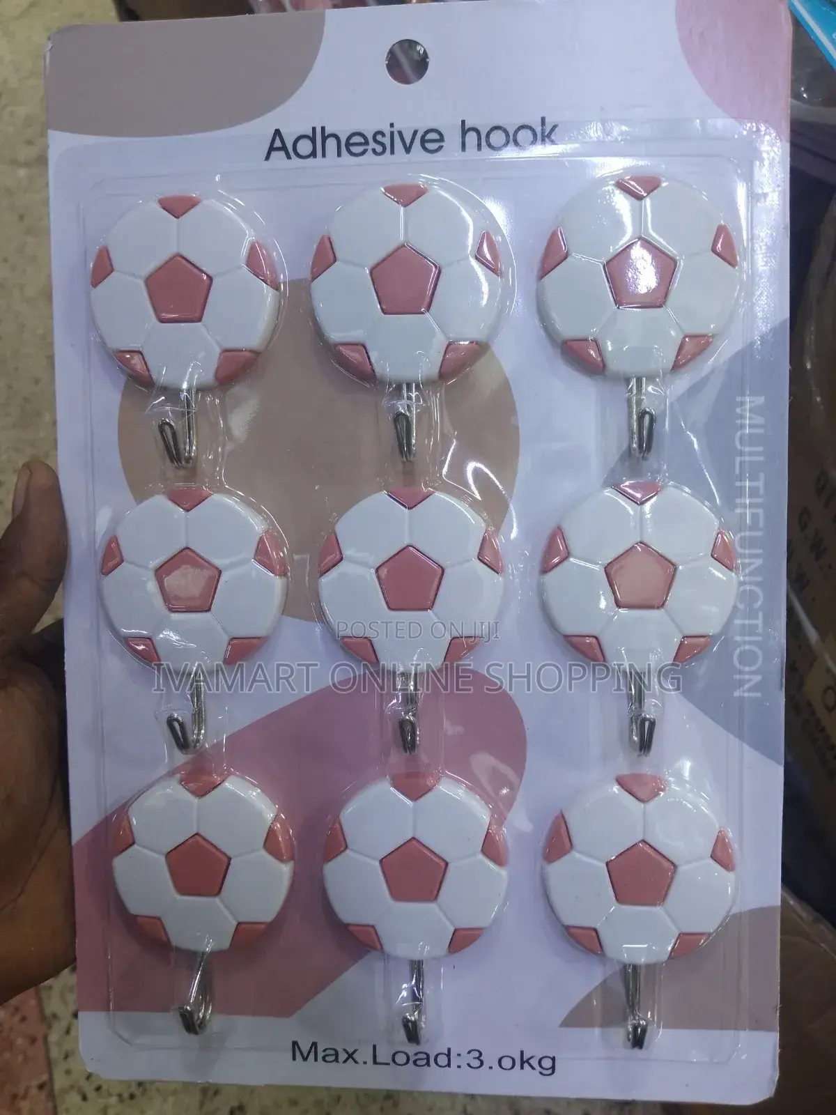 Adhesive Wall Sticky Hooks - 9 in a Pack