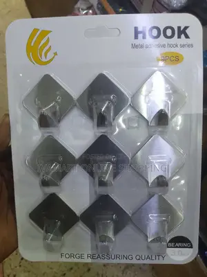 Adhesive Wall Sticky Hooks - 9 in a Pack