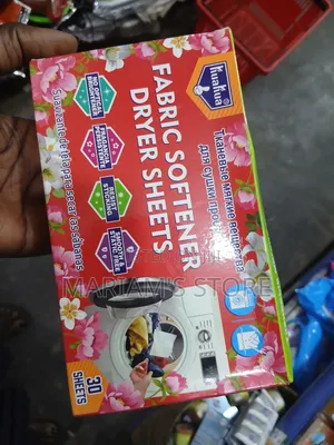Fabric Softener Box Contains 30 Dryer Sheets to Reduce Static