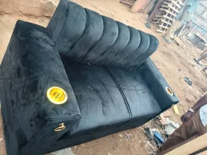 Black Luxury 2 Seater Sofa Seat