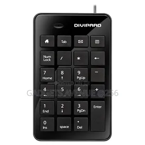 Numeric Keypad Featuring a Black Design and Four Office Hotkeys