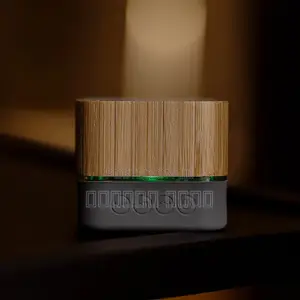 Mini Bamboo Speaker RGB Led Wireless