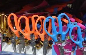Scissors With Soft-Grip Handles and Pointed Stainless Steel Blade