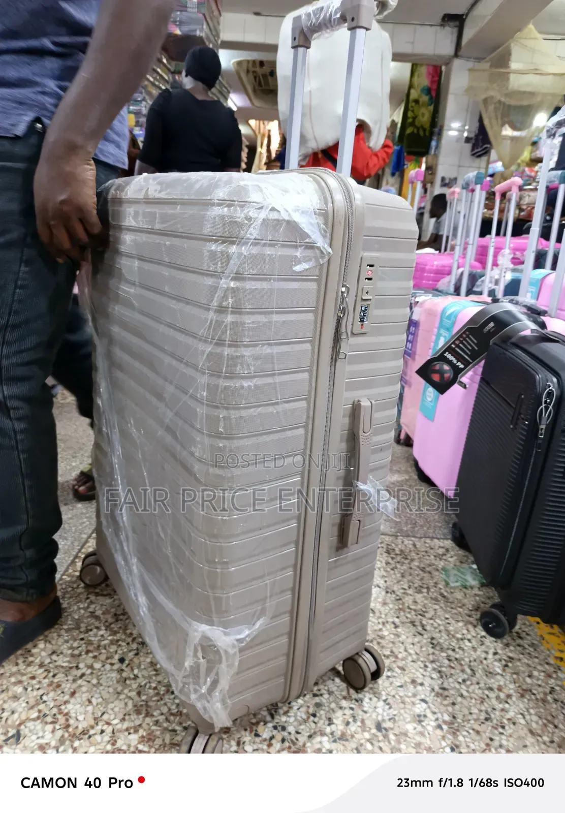 Rubber Plastic Suitcase. Medium Size