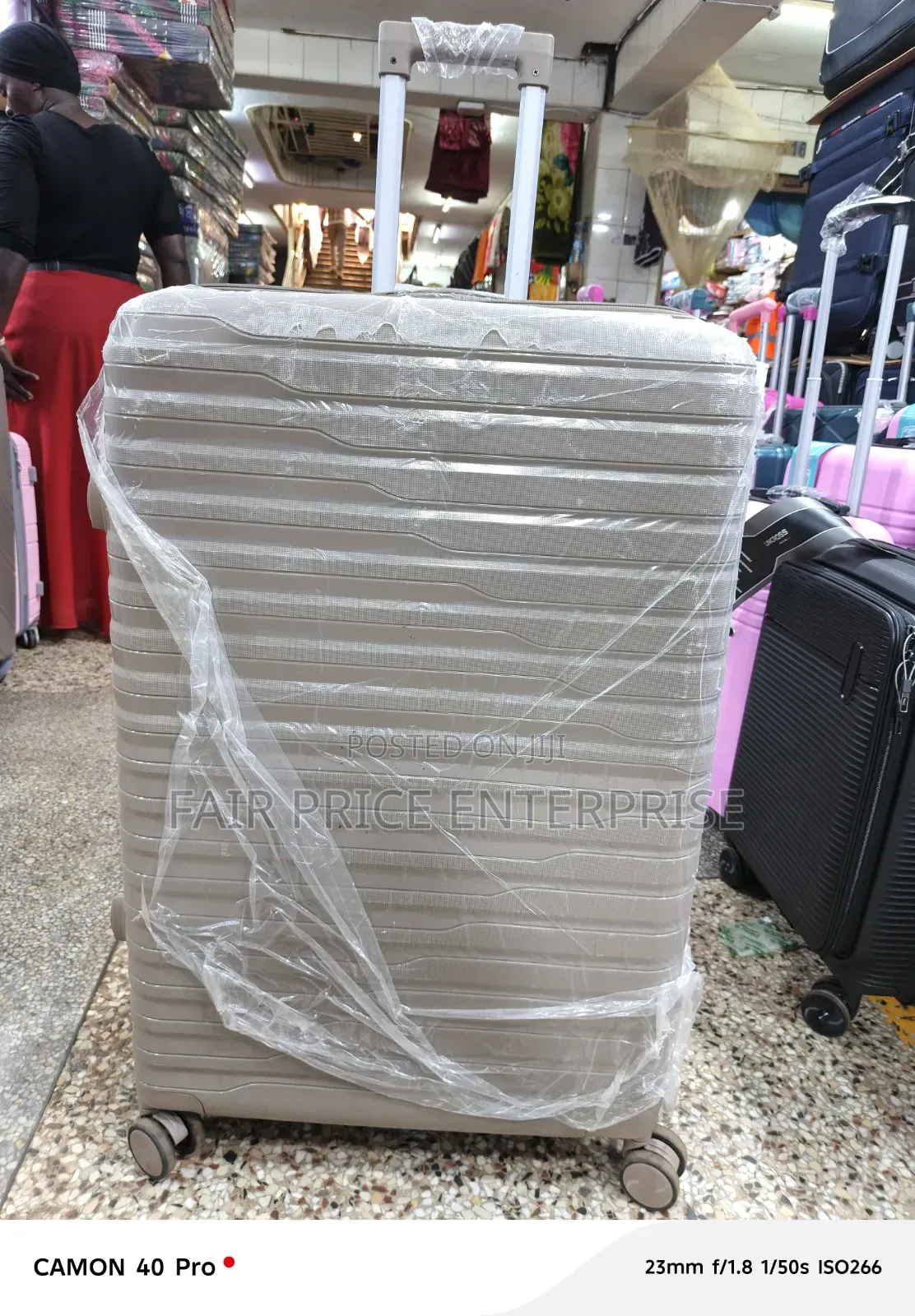 Rubber Plastic Suitcase. Medium Size