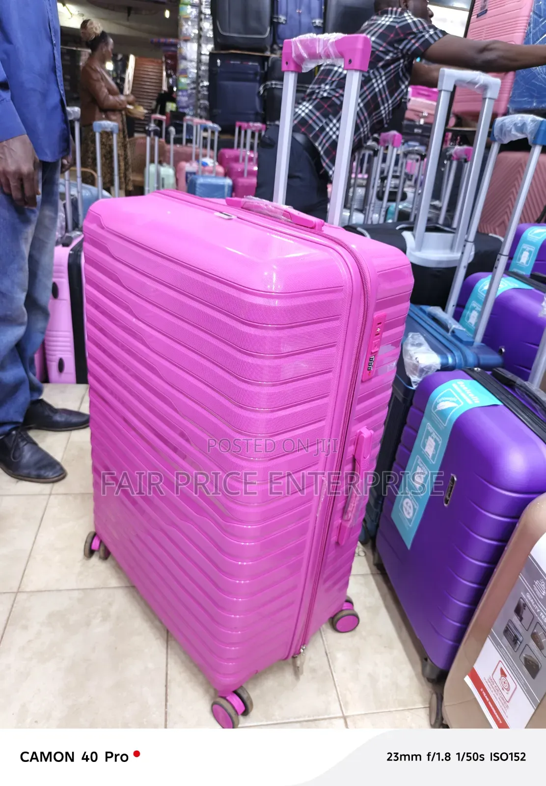 Original Rubber Plastic Suitcase. Extra Large Size