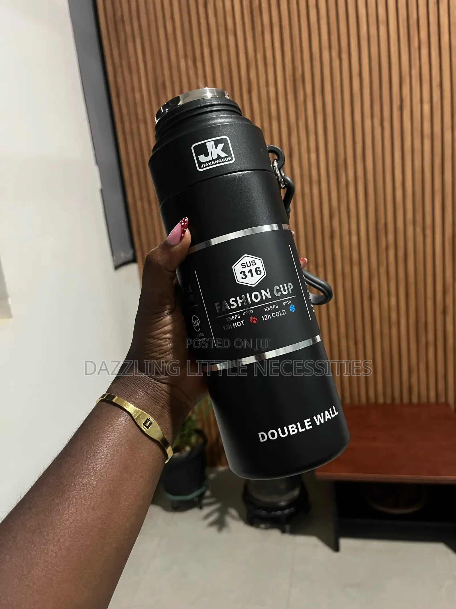 Jiakan Vacuum Insulated Flask - 900mls (Midnight Black)