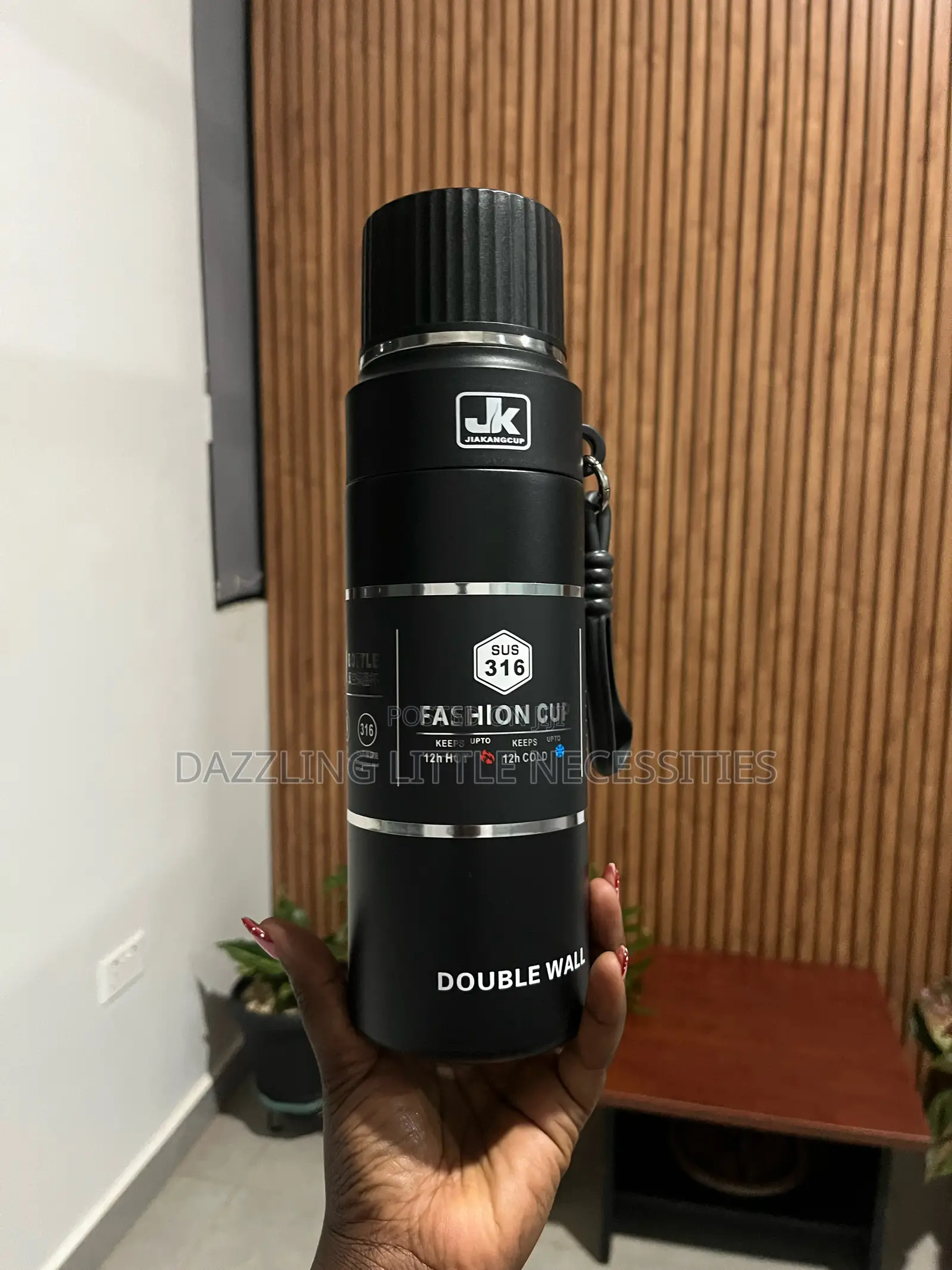 Jiakan Vacuum Insulated Flask - 900mls (Midnight Black)