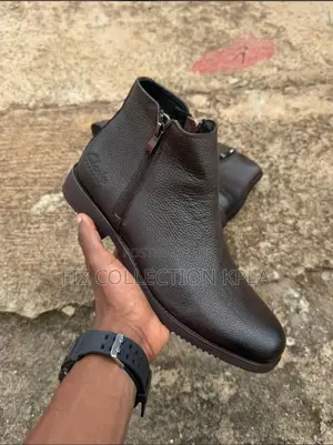 Clarks Brown Leather Side Zip Ankle Boots