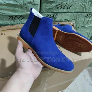 Billionaire Blue Suede Chelsea Boots
