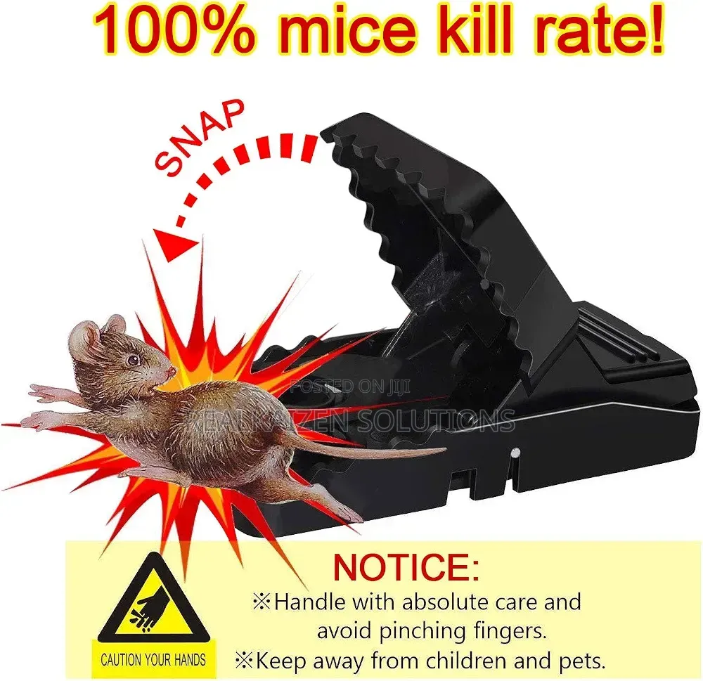 Heavy Duty Reusable Crocodile Teeth Snap Mouse and Rat Traps 2pcs
