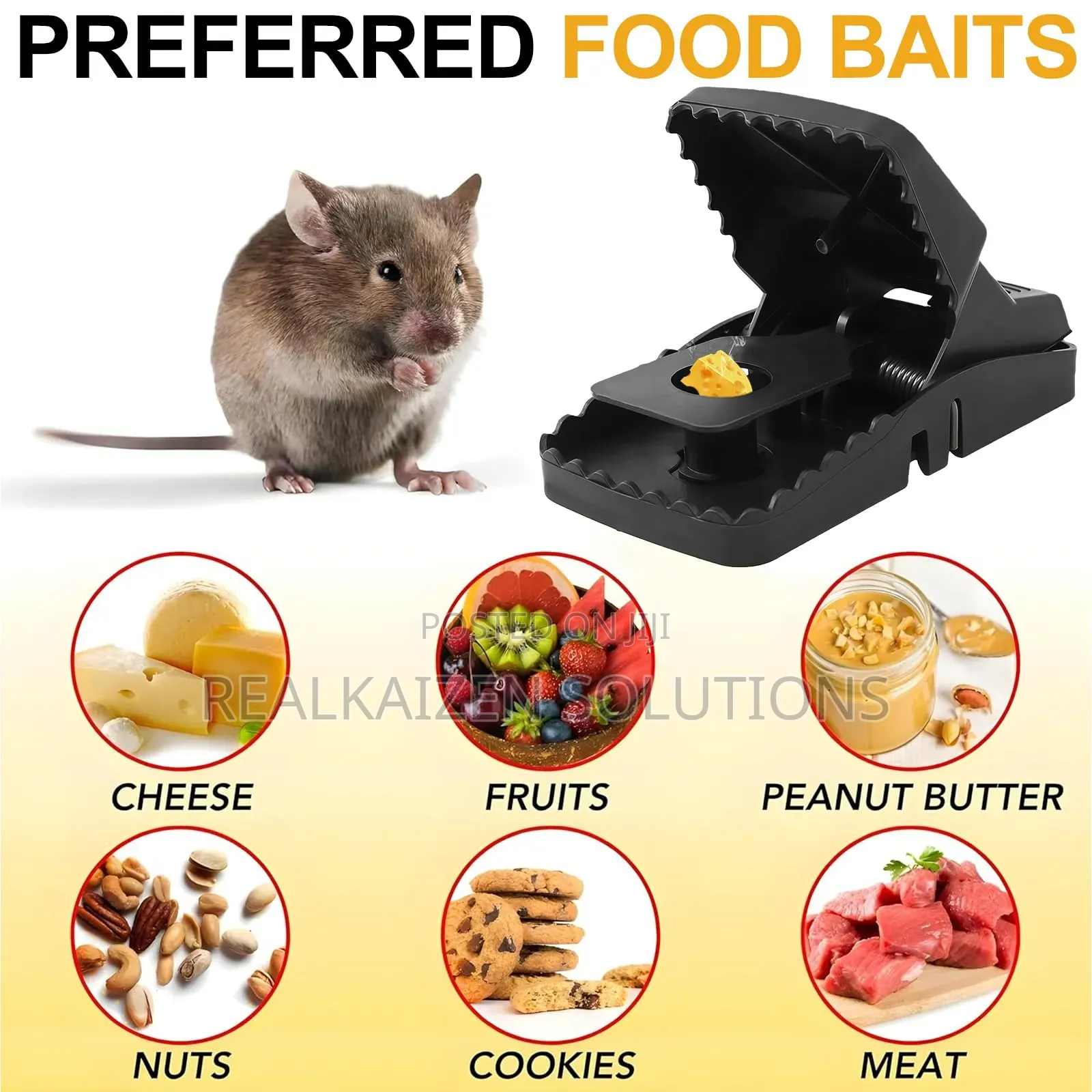 Heavy Duty Reusable Crocodile Teeth Snap Mouse and Rat Traps 2pcs