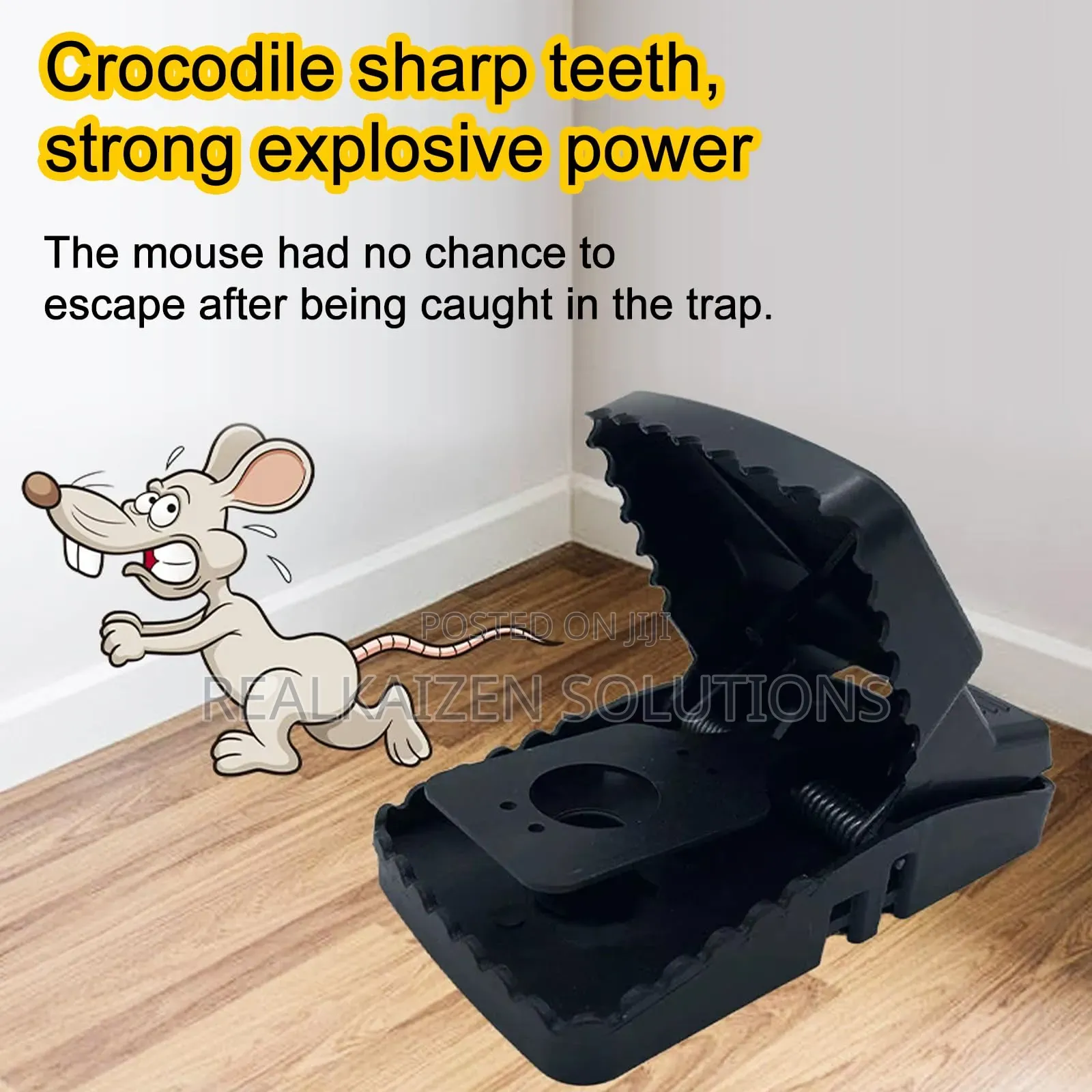 Heavy Duty Reusable Crocodile Teeth Snap Mouse and Rat Traps 2pcs