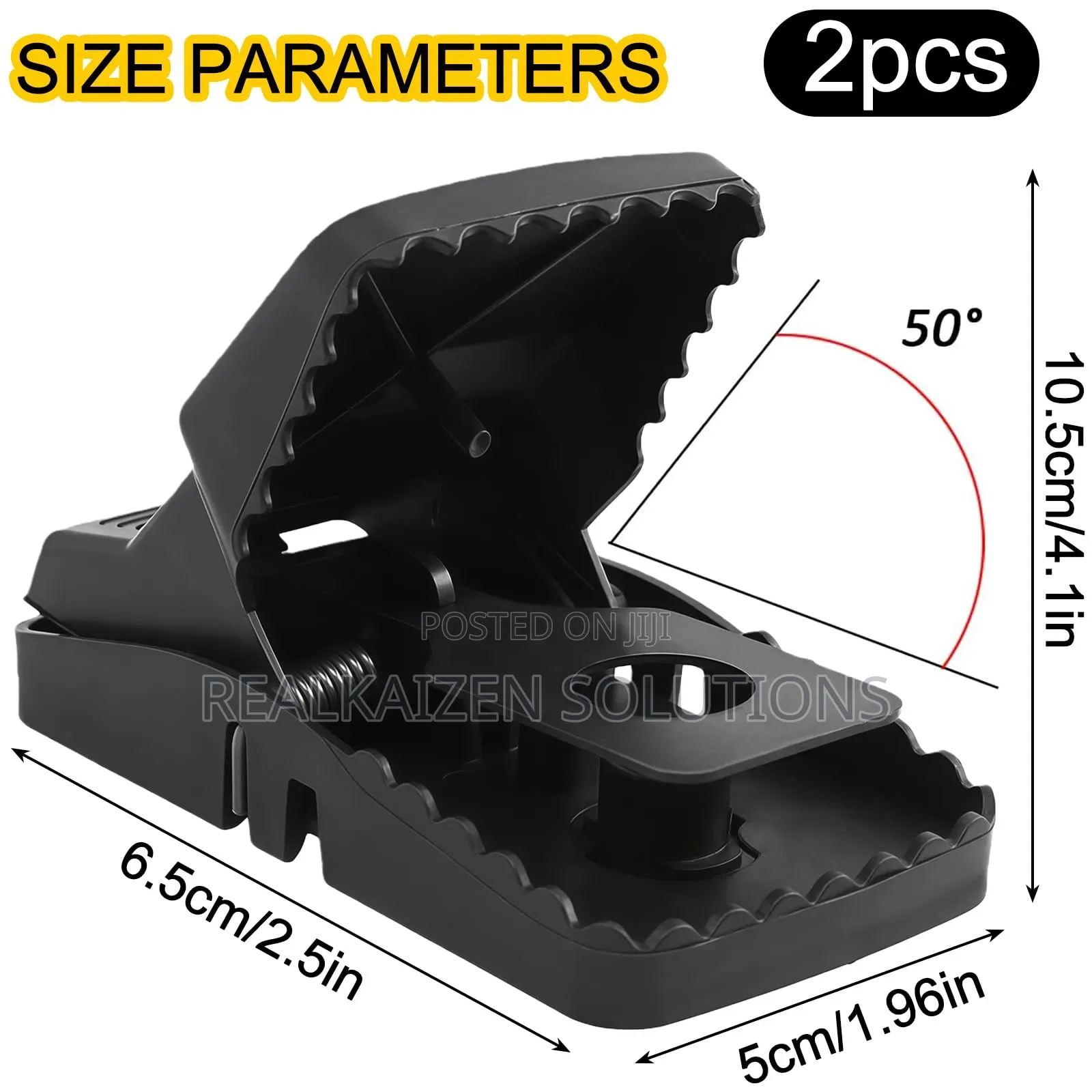 Heavy Duty Reusable Crocodile Teeth Snap Mouse and Rat Traps 2pcs