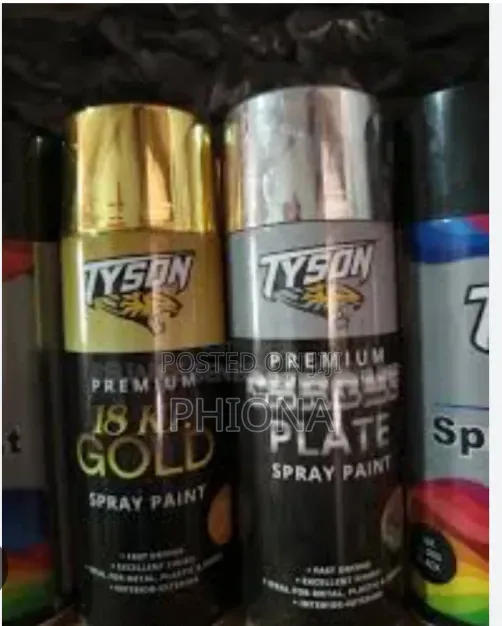 Gold and Silver Tyson Spray Paint