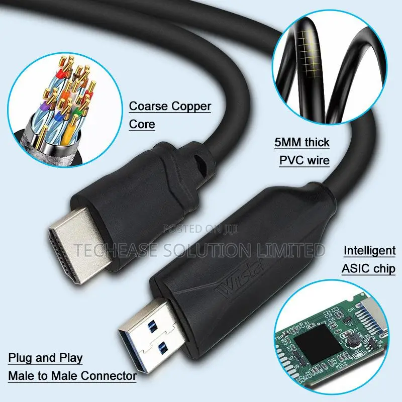 USB to HDMI Adapter Cable 1.8M – 1080P HD USB 3.0 Converter