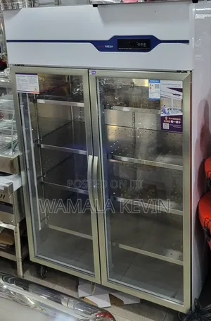 Commercial Two-Door Glass Refrigerator