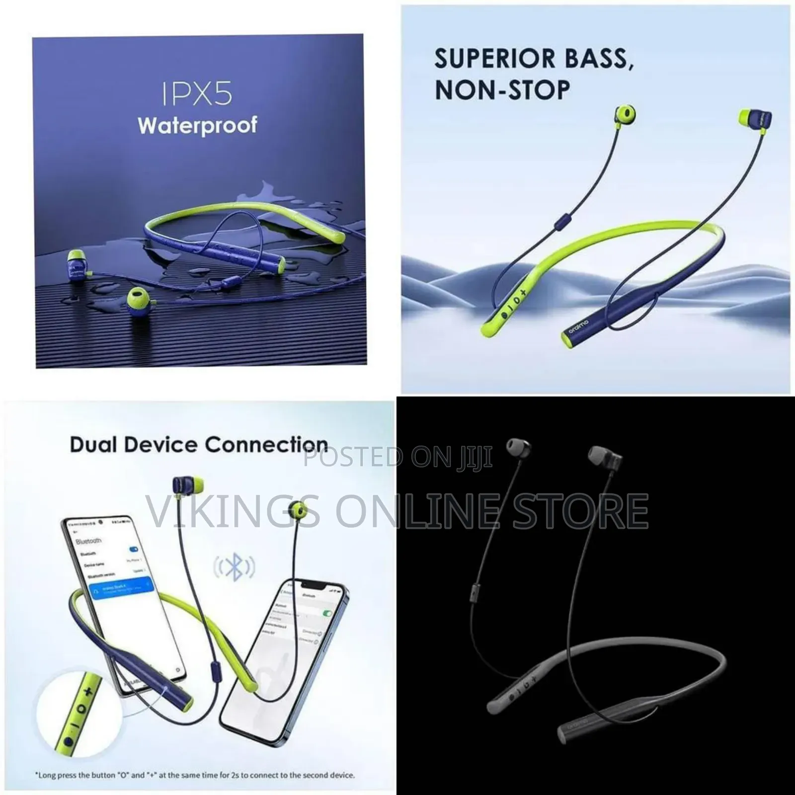 Oriamo Necklace 4 Bluetooth Neckband Wireless in Ear Earphone OEB-E50D