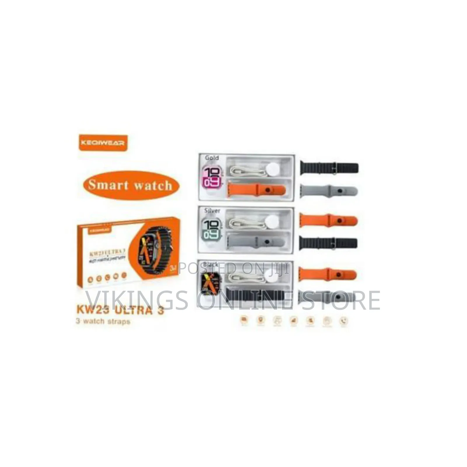Kiqiwear KW 23 Ultra 3 Multi-Function Smartwatch With GPS, Calling