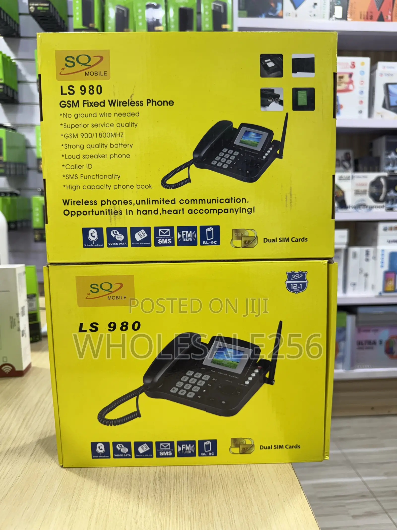 SQ Landline LS 980 Table Phone With Dual Simcard Support