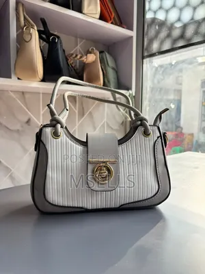 Gray-White Handbag