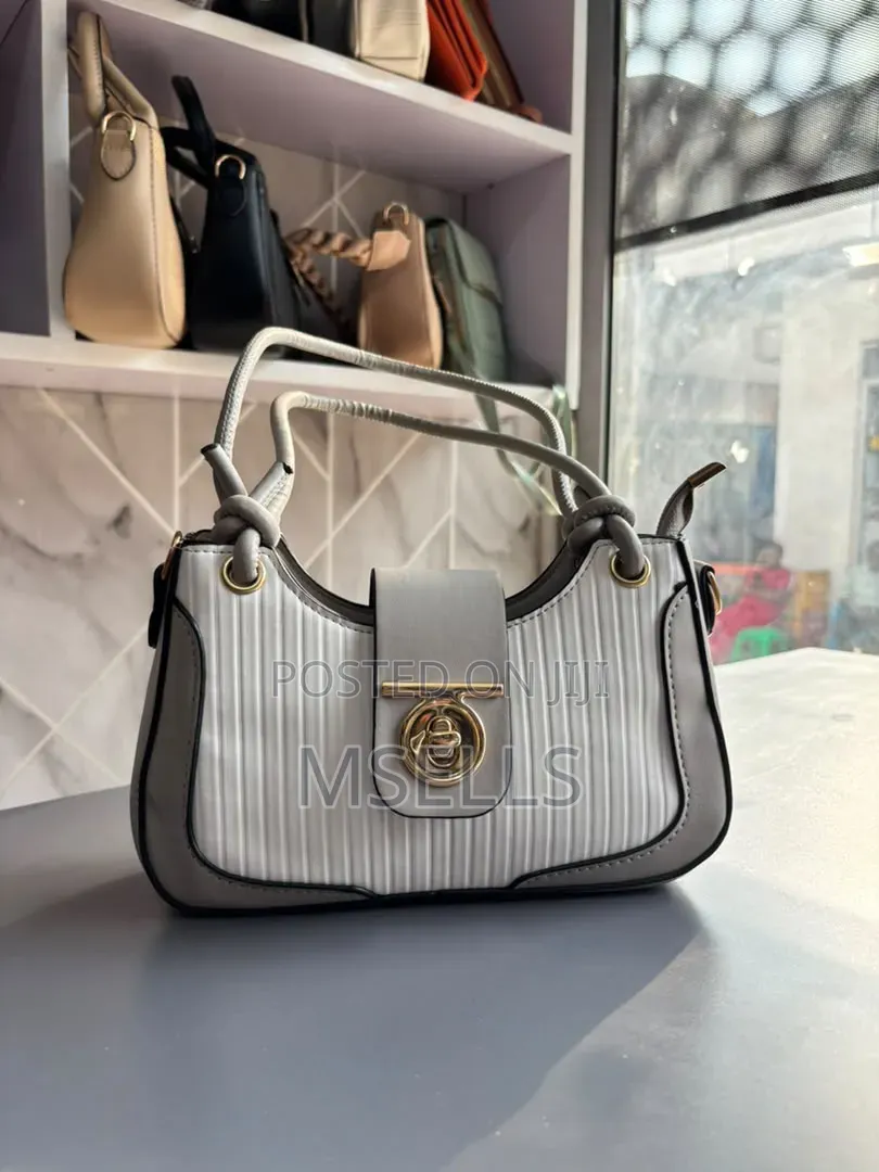 Gray-White Handbag