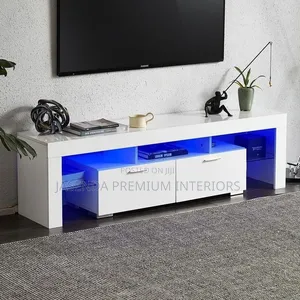Premium TV Stand White Light | Low TV Table Free Delivery