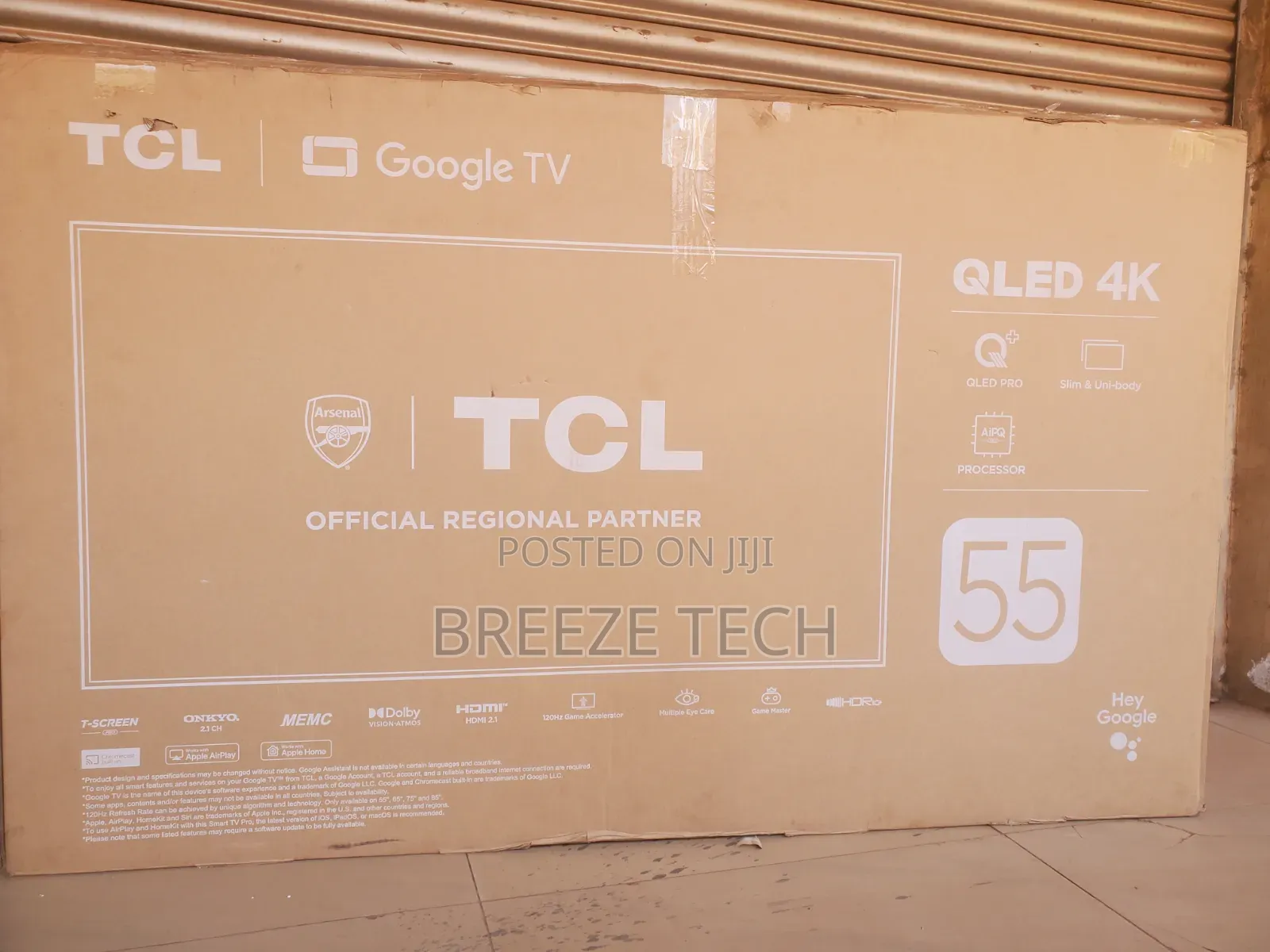 Boxed TV TCL 55" Smart Qled
