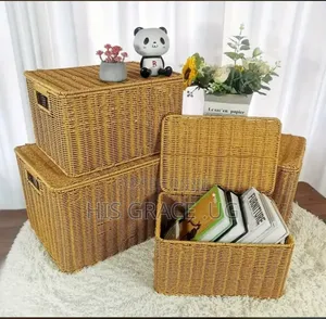 Storage Basket Box With Top Cover