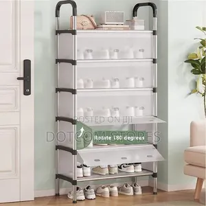 6 Tiers Dust-Proof Stainless Steel Shoe Rack