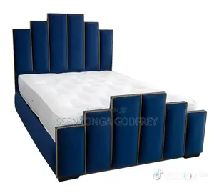 Blue Flame Bed Blue Bedroom in Stripe Size