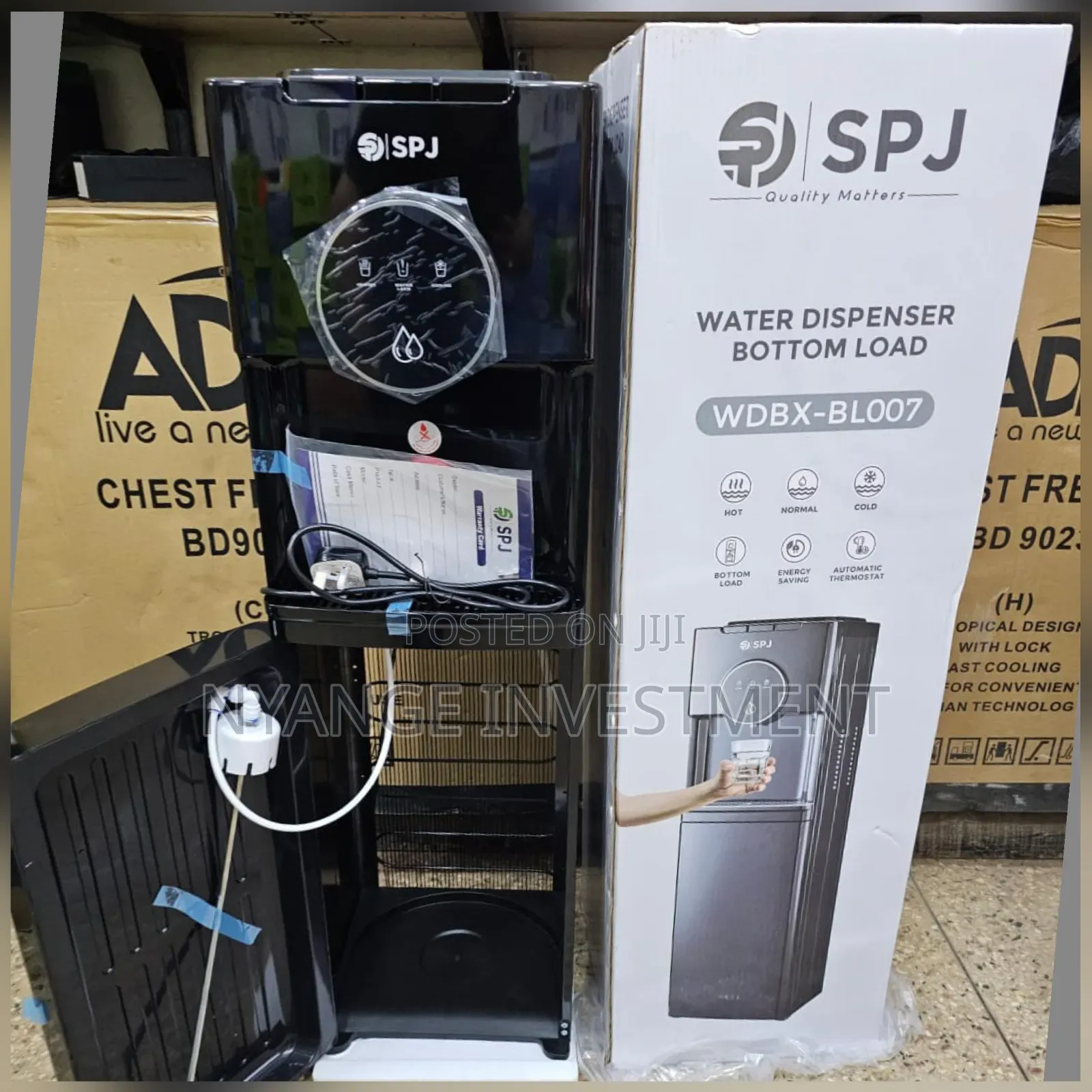 SPJ Bottom Load Water Dispenser (Model WDBX-BL007) Three Taps
