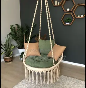 Bohemian-Style Macrame Hammock Swing Chair,