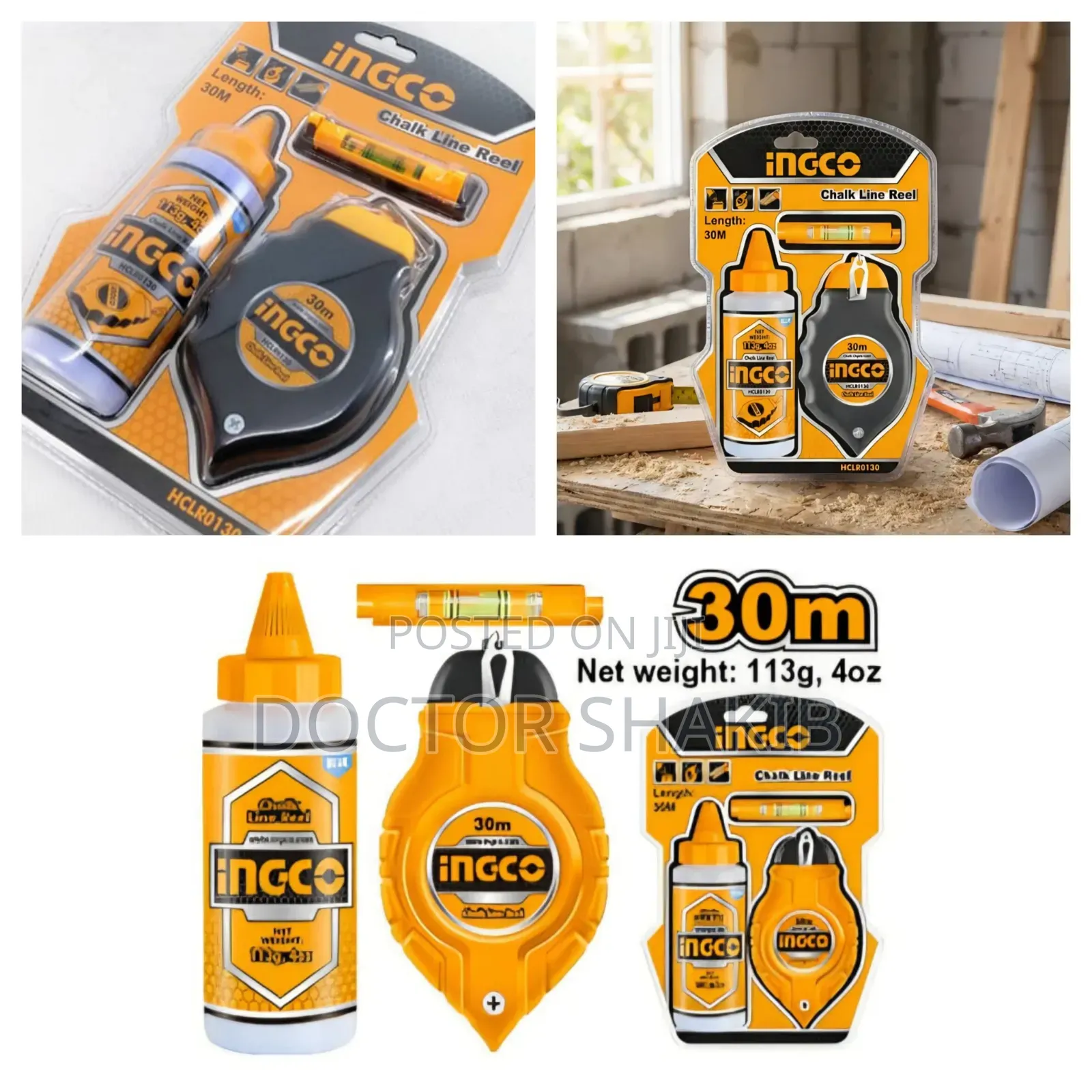 INGCO Chalk Line Reel Set