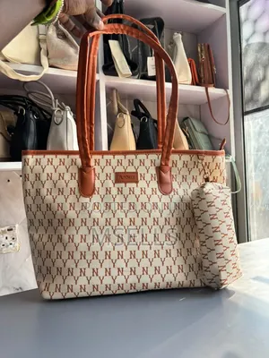 Monogram Print Tote Bag