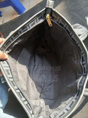 Monogram Grey Black Tote Bag