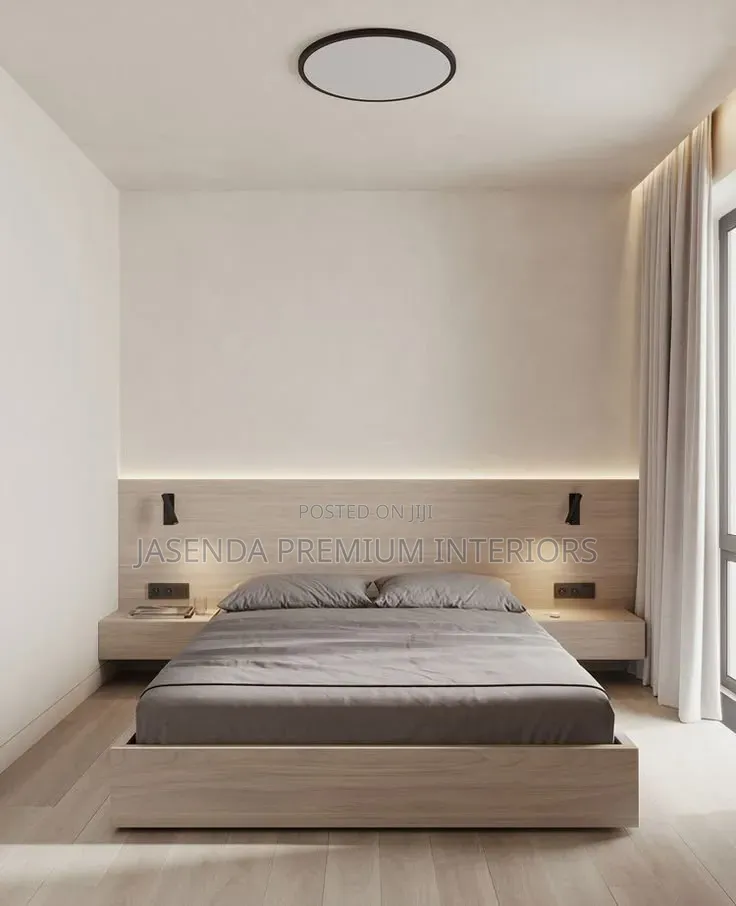 6x6 Wooden Platform Bed Low Height | Modern Bed Frame 1.7M