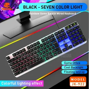 JEQANG JK-922 Colorful Floating Keycaps Mechanical Keyboard.