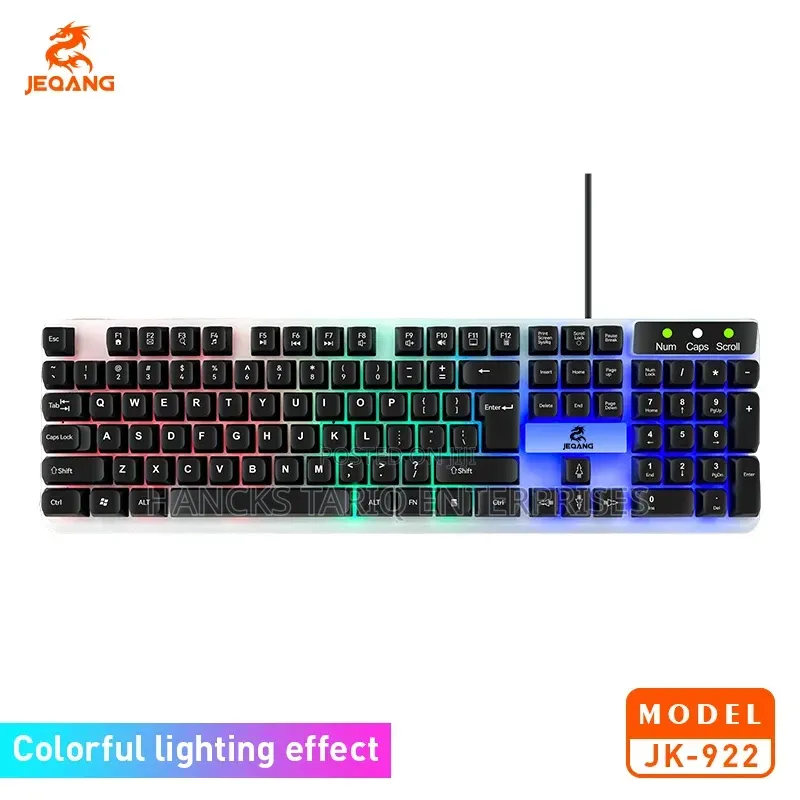 JEQANG JK-922 Colorful Floating Keycaps Mechanical Keyboard.