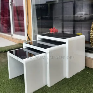 Center Table Set Black White Design | Luxury Coffee Tables