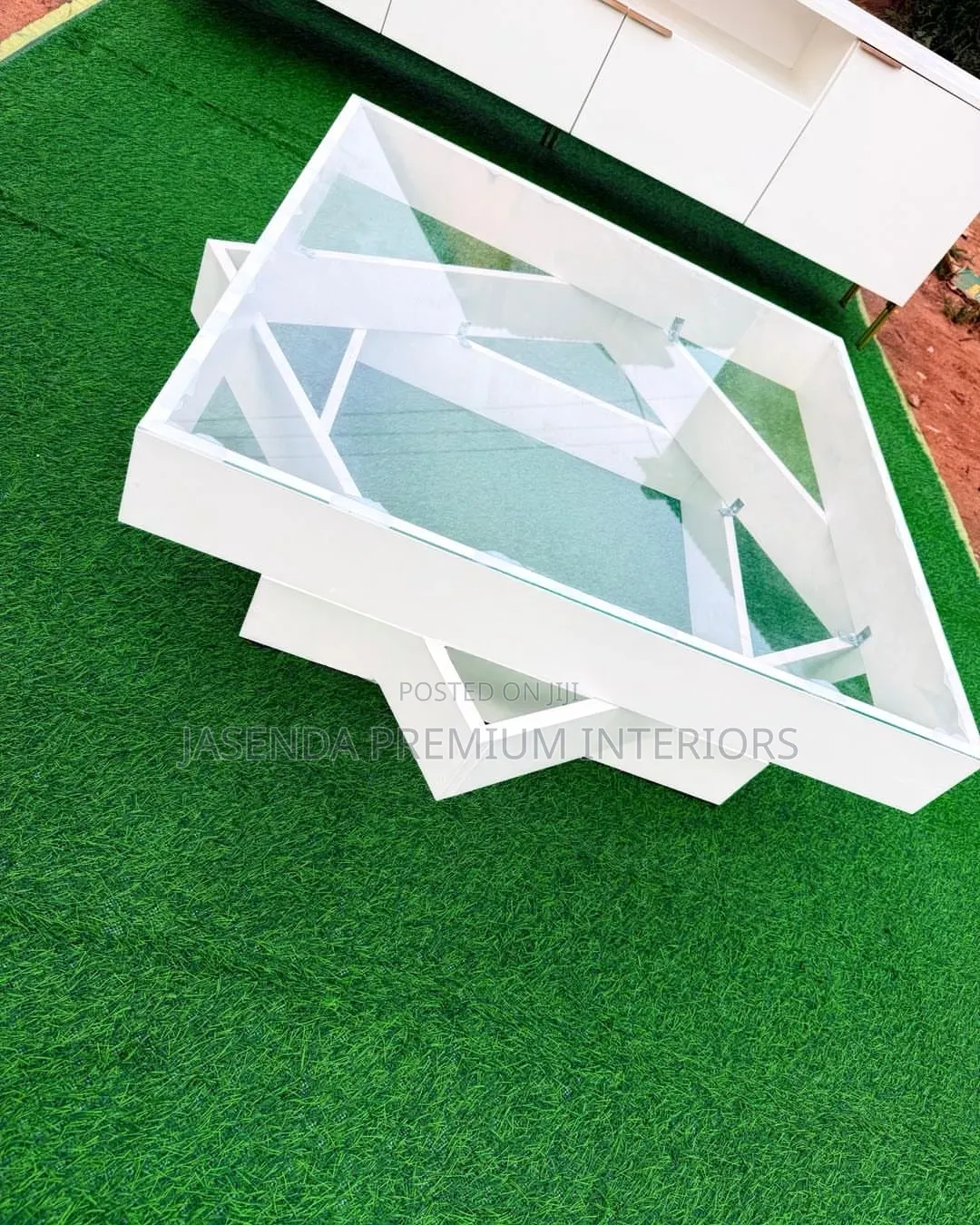 Glass Center Table Square 75cm | Modern Coffee Table