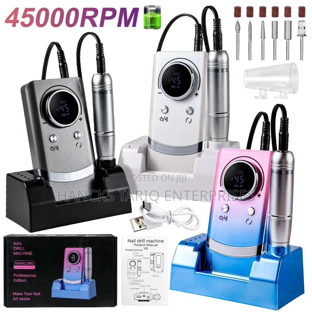 V8 Professional Edition Portable Nail Polisher (Nail Drill Machine).